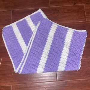 Crochet 🧶 lilac/white baby blanket